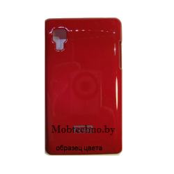 LG Optimus L4-2 E440 чехол-накладка пластиковый, красный