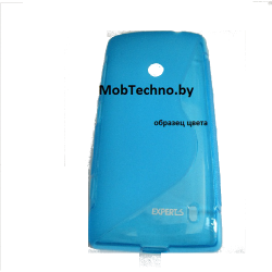 Microsoft Lumia 435 чехол силиконовый волна, голубой