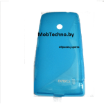 Microsoft Lumia 435 чехол силиконовый волна, голубой