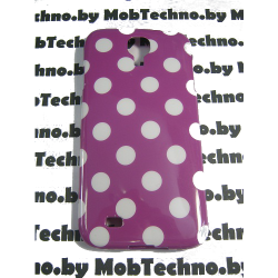 Samsung Galaxy SIV (S4) I9500 чехол силиконовый (бел-фиолетовый)