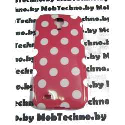 Samsung Galaxy SIV (S4) I9500 чехол силиконовый (бел-розовый)