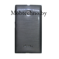 Microsoft Lumia 435 чехол силиконовый Metallic, серый