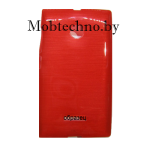 Microsoft Lumia 435 чехол силиконовый Metallic, красный