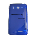 Huawei Ascend G510 U8951  чехол силиконовый волна, синий