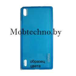 Apple iPhone 5 5S чехол силиконовый Fine 0.3mm, голубой