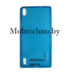 Apple iPhone 5 5S чехол силиконовый Fine 0.3mm, голубой