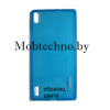 Apple iPhone 5 5S чехол силиконовый Fine 0.3mm, голубой