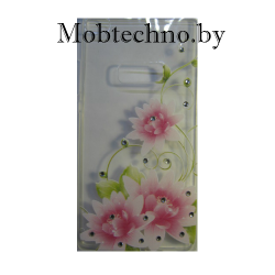 Lenovo A5000 IdeaPhone чехол силиконовый со стразами рис 04