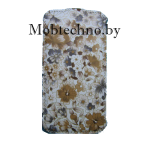 Microsoft Lumia 640 чехол-флип Armor, коричневые цветы