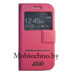 Samsung Galaxy S4 mini GT-i9190 чехол-книжка LGD с окошком, розовый