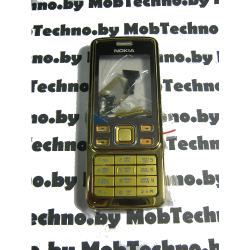 Nokia 6300 корпус в сборе с кнопками (копия), золото