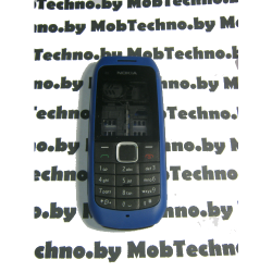 Nokia C1-00 корпус в сборе с кнопками (копия), синий