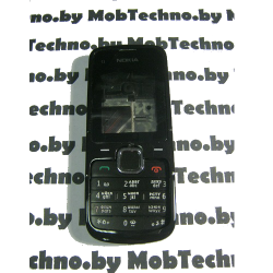 Nokia C1-01 корпус в сборе с кнопками (копия), черный