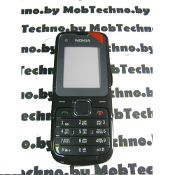 Nokia C2-00 корпус в сборе с кнопками (копия), черный