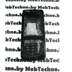 Nokia N73 корпус в сборе с кнопками (копия), черный