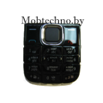 Nokia 5130 клавиатура (русско-латинская) оригинал, черно-серебристый