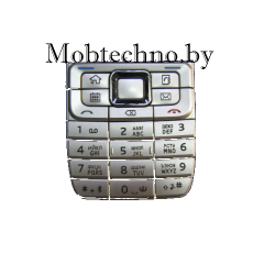 Nokia E51 клавиатура (русско-латинская) оригинал, серебро