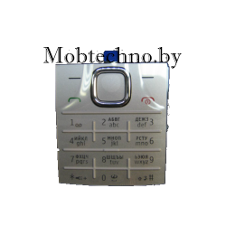 Nokia X2-00 клавиатура (русско-латинская) оригинал, серебро