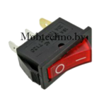 36-2031 Выключатель клавишный 250V 3А (3с) ON-ON красный  Micro