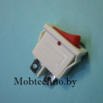 36-2051 Выключатель клавишный 250V 6А (2с) ON-OFF красный  Mini