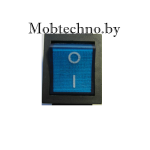 36-2331 Выключатель клавишный 250V 16А (4с) ON-OFF синий