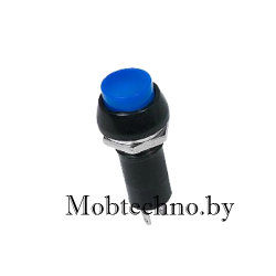 36-3031 Выключатель-кнопка  250V 1А (2с) ON-OFF синяя (PBS-11А)
