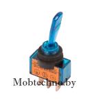 36-4371 Тумблер 12V 20А (3c) ON-OFF однополюсный с синей подсветкой
