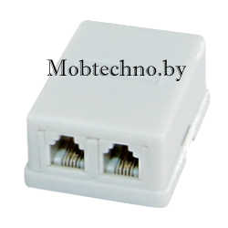 Телефонная розетка Евро-2 6P-2C Proconnect 03-0002-4 (белая)