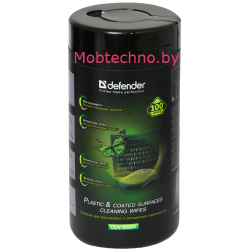Чистящие салфетки Defender для пластиковых панелей 100 штук
