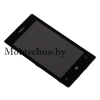 Nokia Lumia 520 передняя панель в сборе с тачскрином (черный), копия